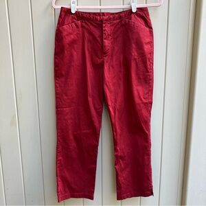 Giordano women's ankle crop pants red 29 waist